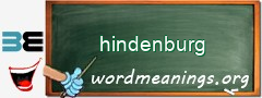 WordMeaning blackboard for hindenburg